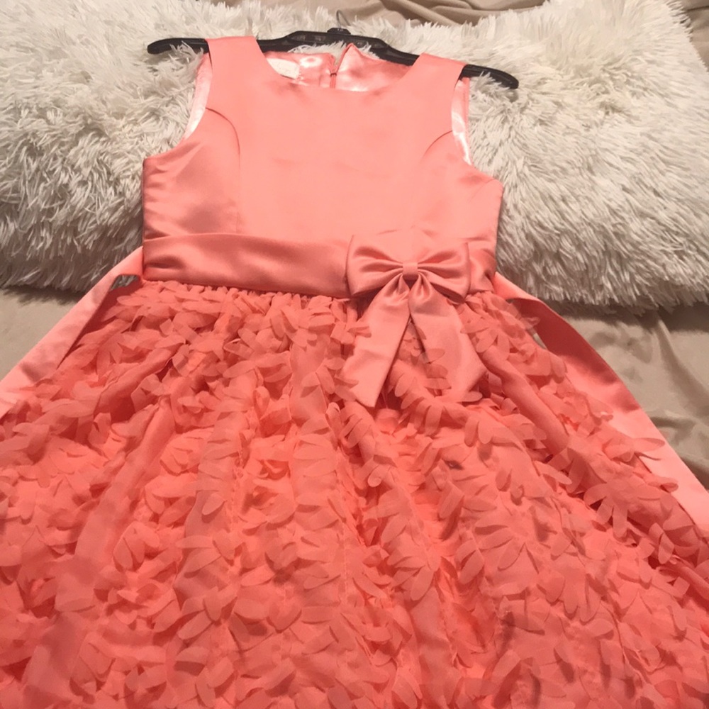 Peach color dress girls size 12